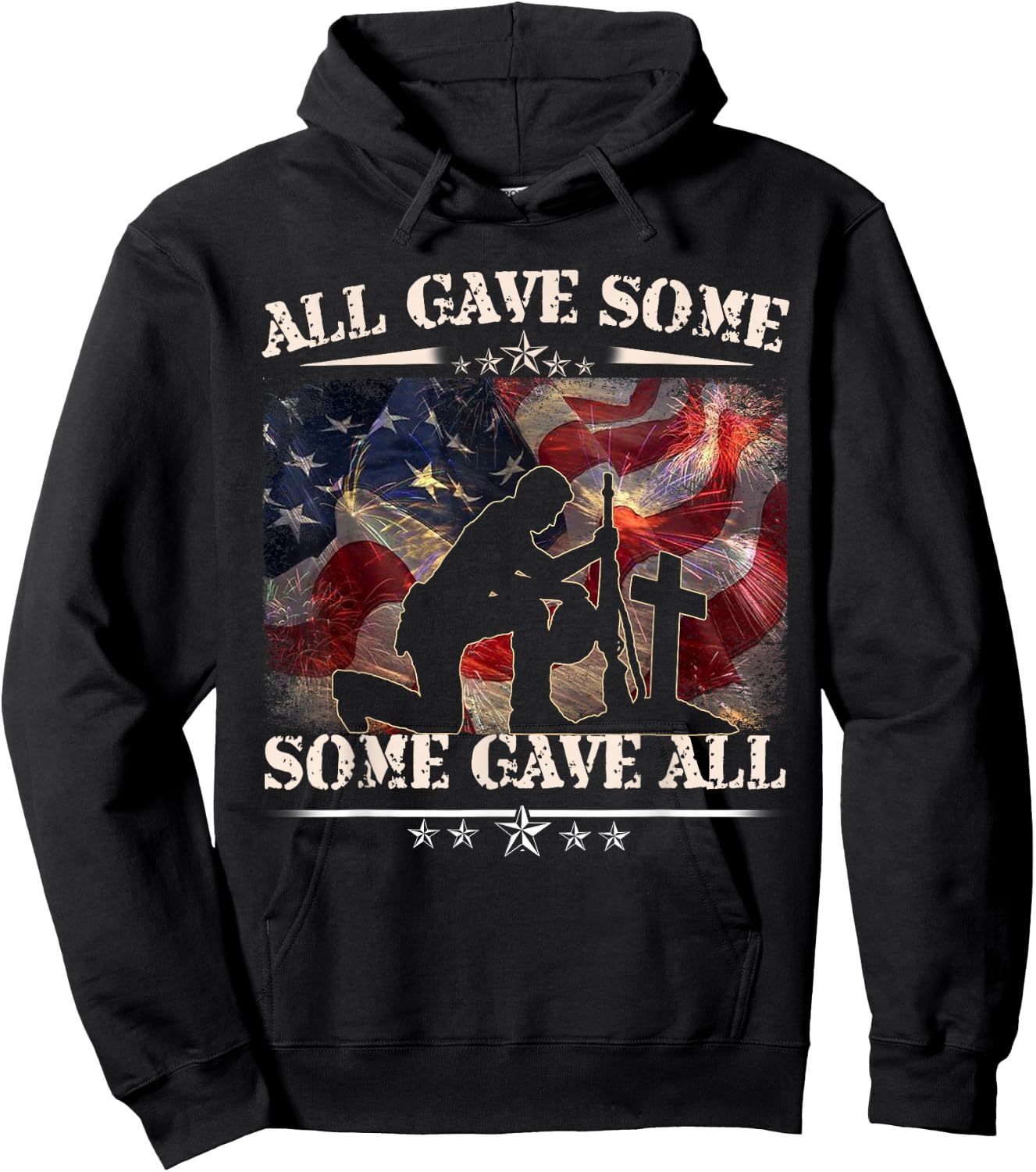 All Gave Some Some Gave All Veteran & Memorial's Day Hoodie - Hoodie | Black