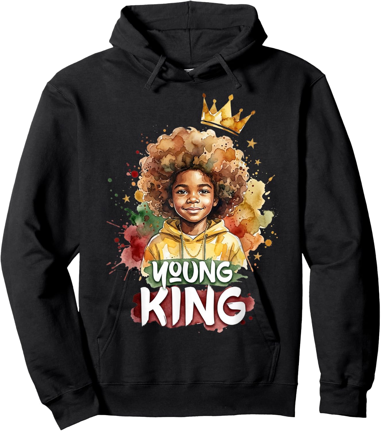 Black Young King Black History Month Juneteenth Kids Boys Hoodie - Hoodie | Black