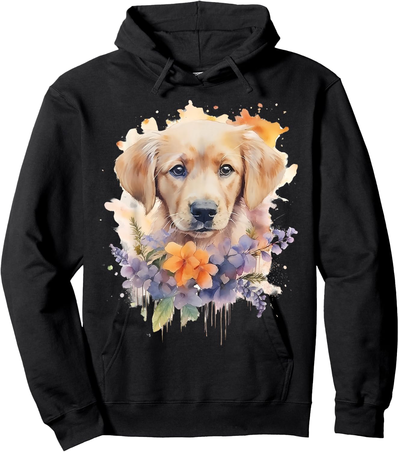 Watercolor Labrador Labbi Hoodie - Hoodie | Black
