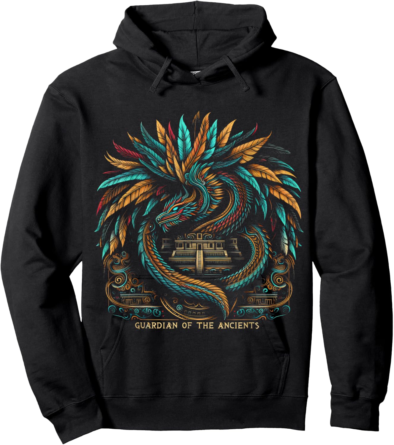 Aztec God Quetzalcoatl Feathered Serpent Aztecs Snake God Hoodie - Hoodie | Black