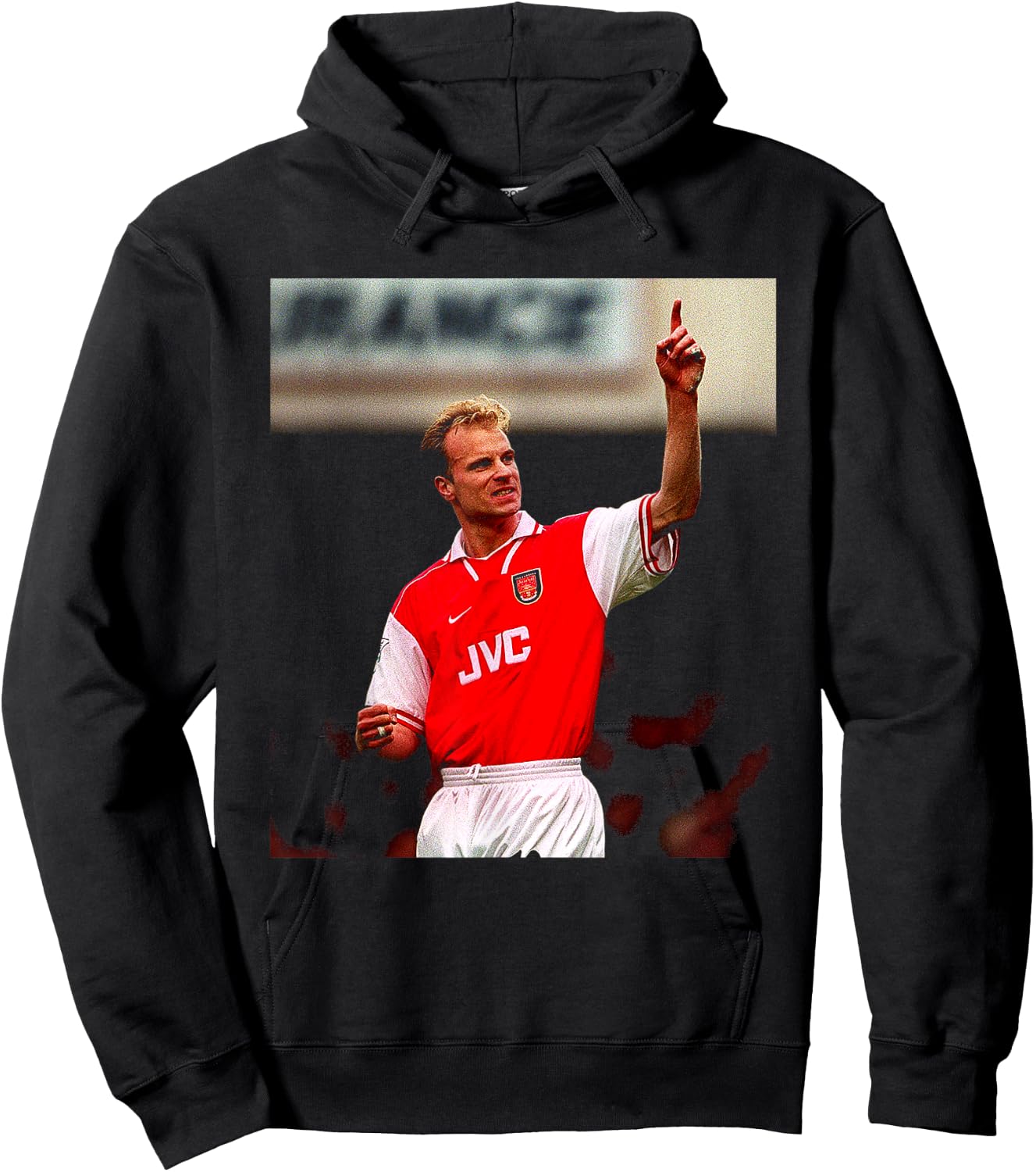 Football Player Dennis Bergkamp Arsenal in Highbury 1998 Hoodie - Hoodie | Black