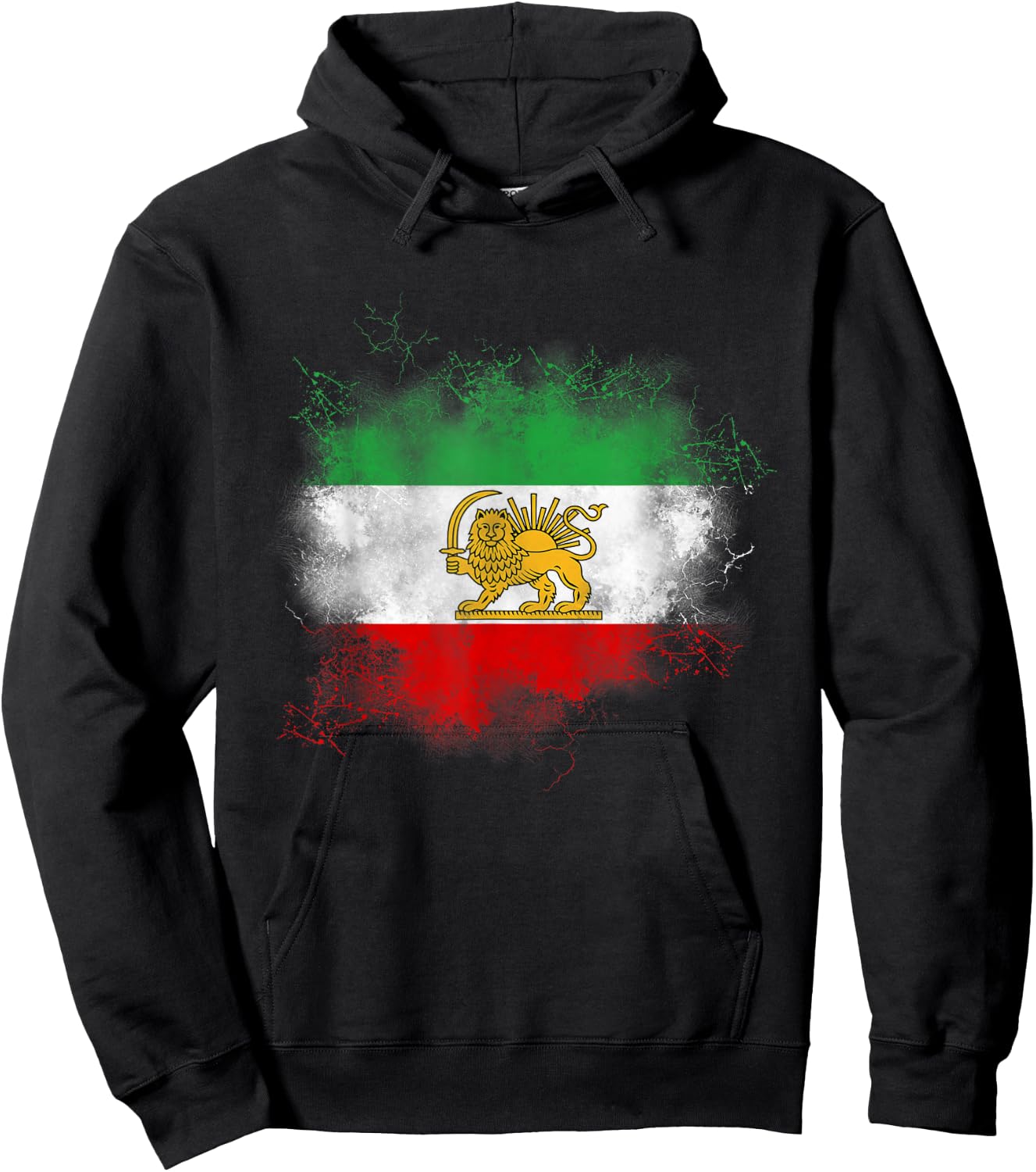 Iranian flag, Iran lion, Persian flag, Iran. , Black, S Hoodie - Hoodie | Black