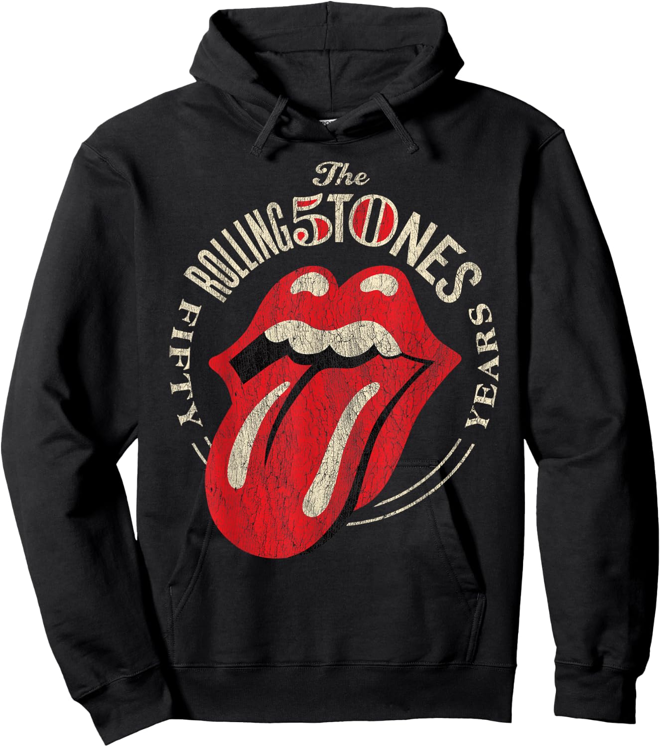 The Rolling Stones Logo zum 50. Jahrestag Hoodie - Hoodie | Black