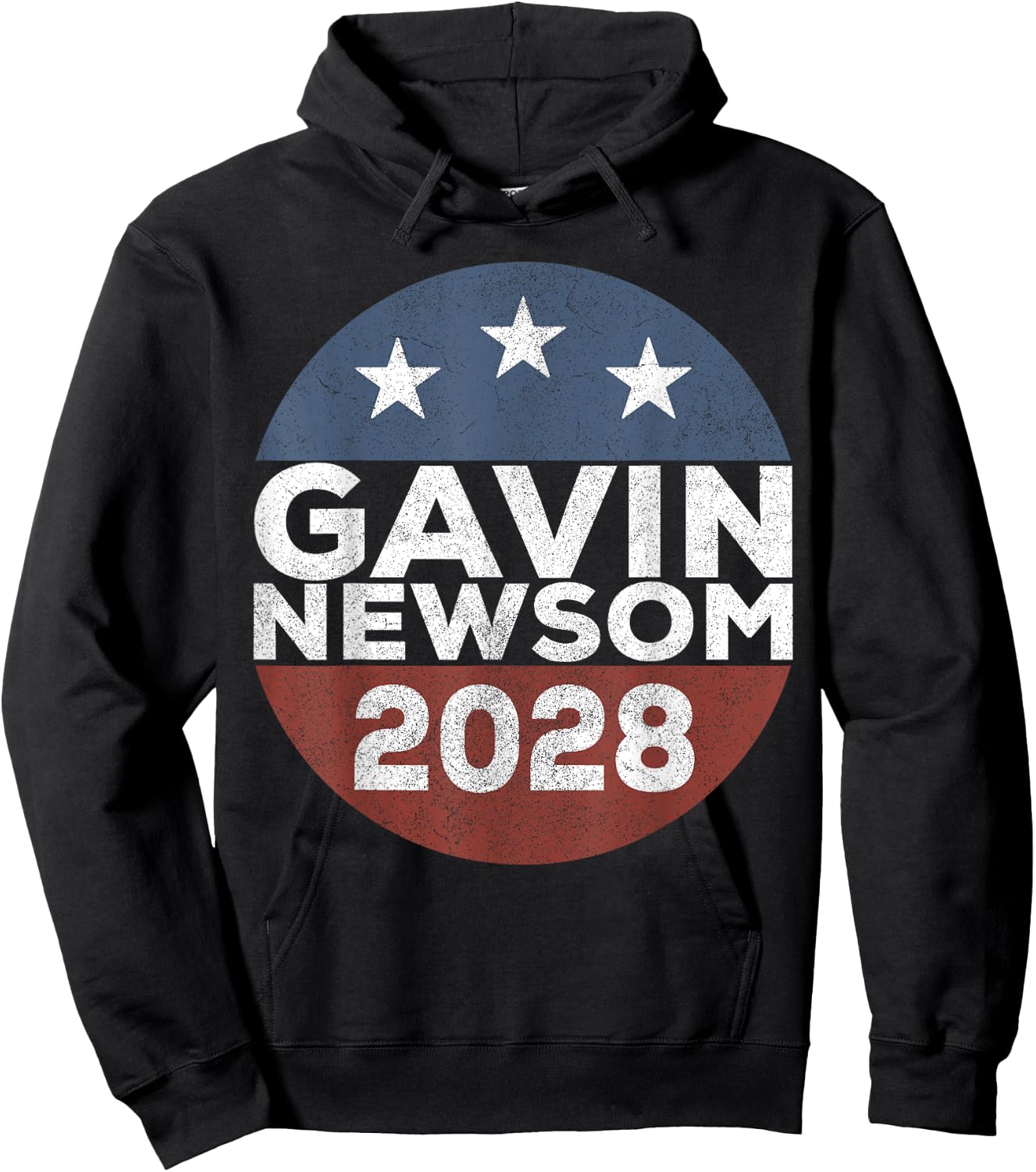 Retro Gavin Newsom Merch 2028 Gavin Newsom 2028 Hoodie - Hoodie | Black