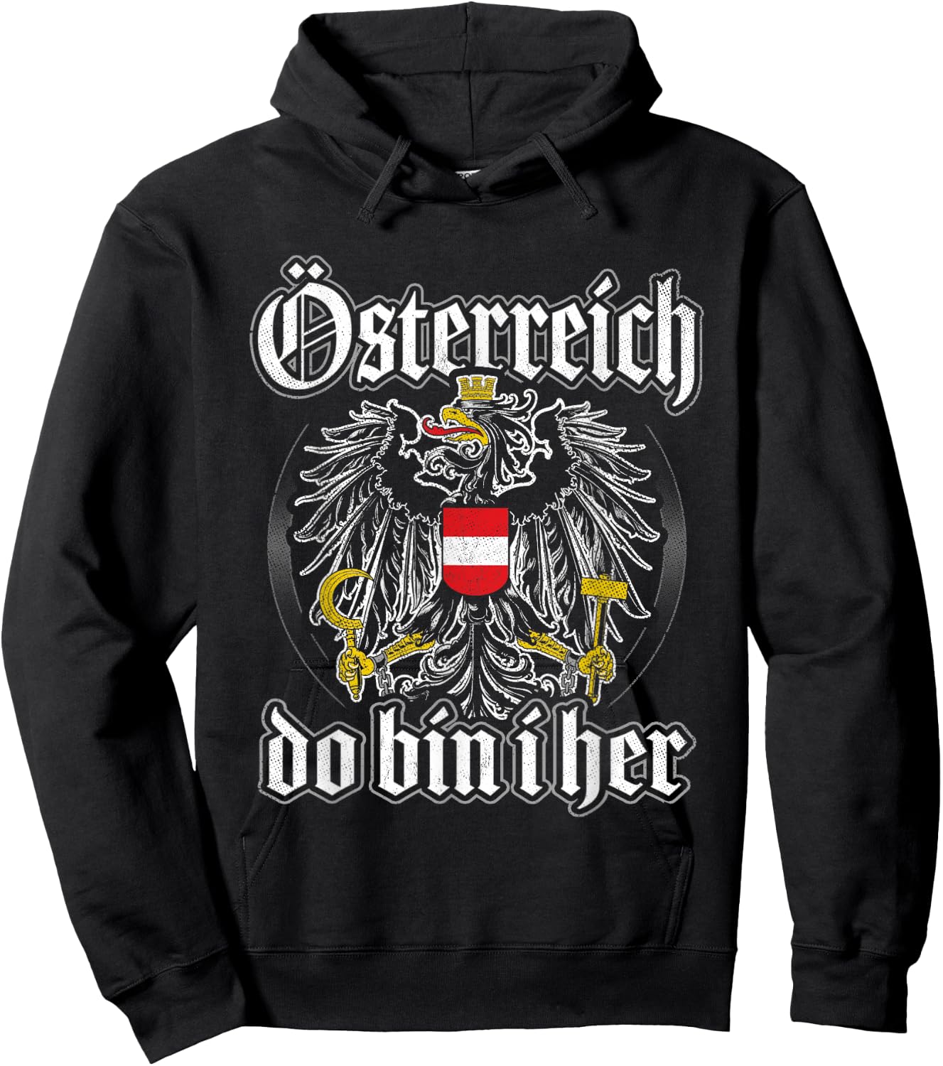 Österreich Do Bin I her Österreichische Flagge Austria Hoodie - Hoodie | Black
