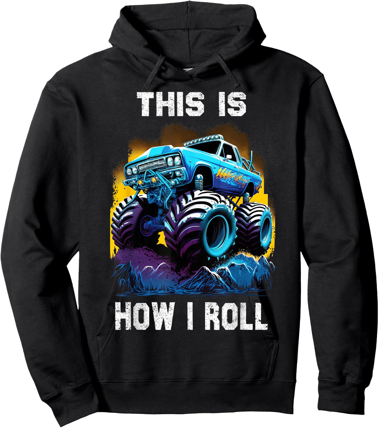 Cool Idea for Monster Truck Lovers & Boys & Women Men Kids Hoodie - Hoodie | Black