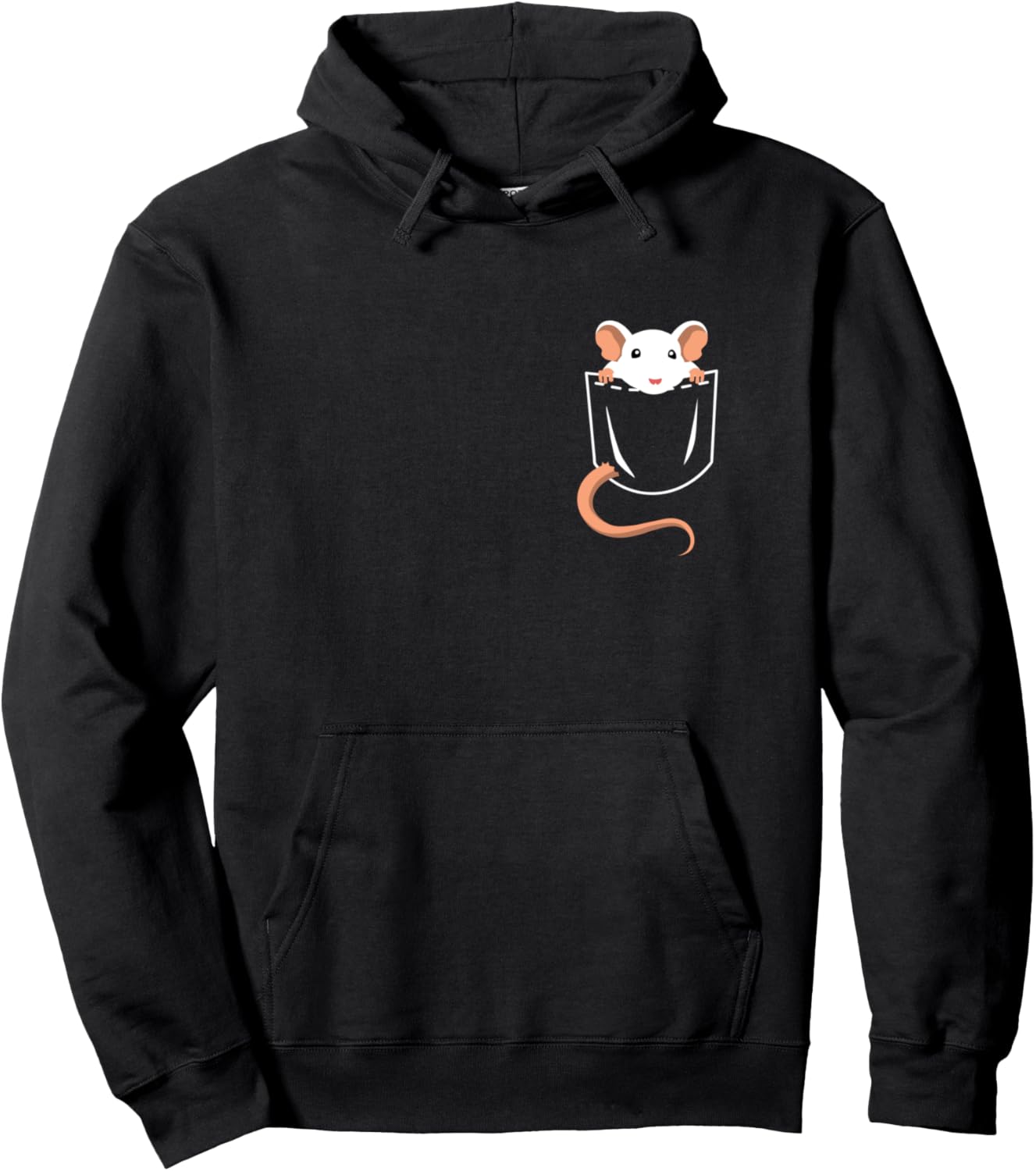 Ratte In Tasche - süße Ratten Liebe Haustier Hausratte Langarmshirt Hoodie - Hoodie | Black