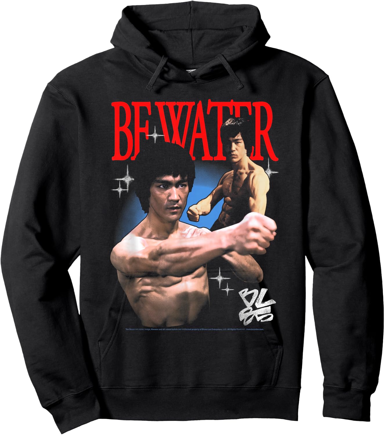 Bruce Lee Be Water Retro Martial Arts Poses Retro Movie Hoodie - Hoodie | Black