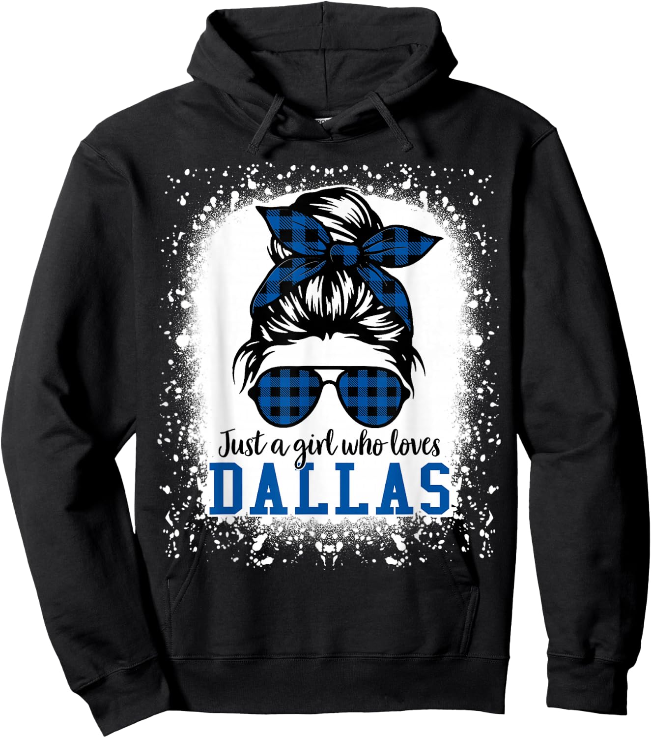 Just a Girl Who Loves Dallas, Dallas Women Girls Moms Kids Hoodie - Hoodie | Black