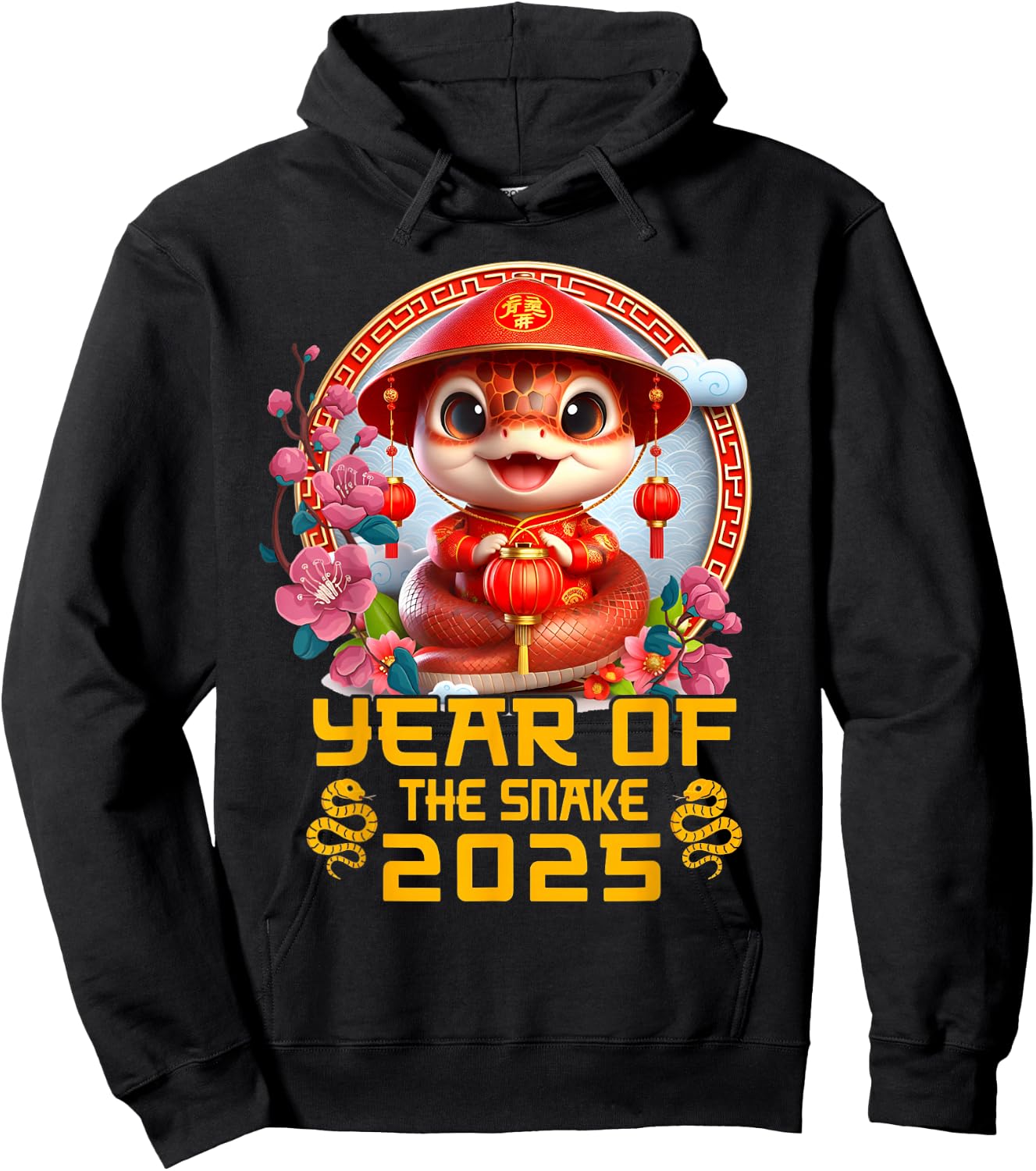 Chinese New Year Toddlers Kids Year Of the Snake 2025 Hoodie - Hoodie | Black
