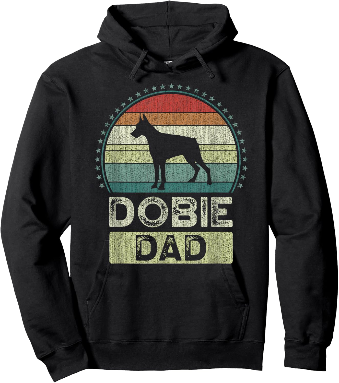 Dobie Dad, Father's Day, Doberman Pinscher Daddy Hoodie - Hoodie | Black