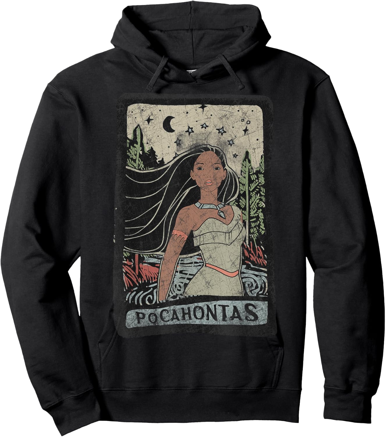 Disney Pocahontas Nature Portrait Poster, Black, S Hoodie - Hoodie | Black