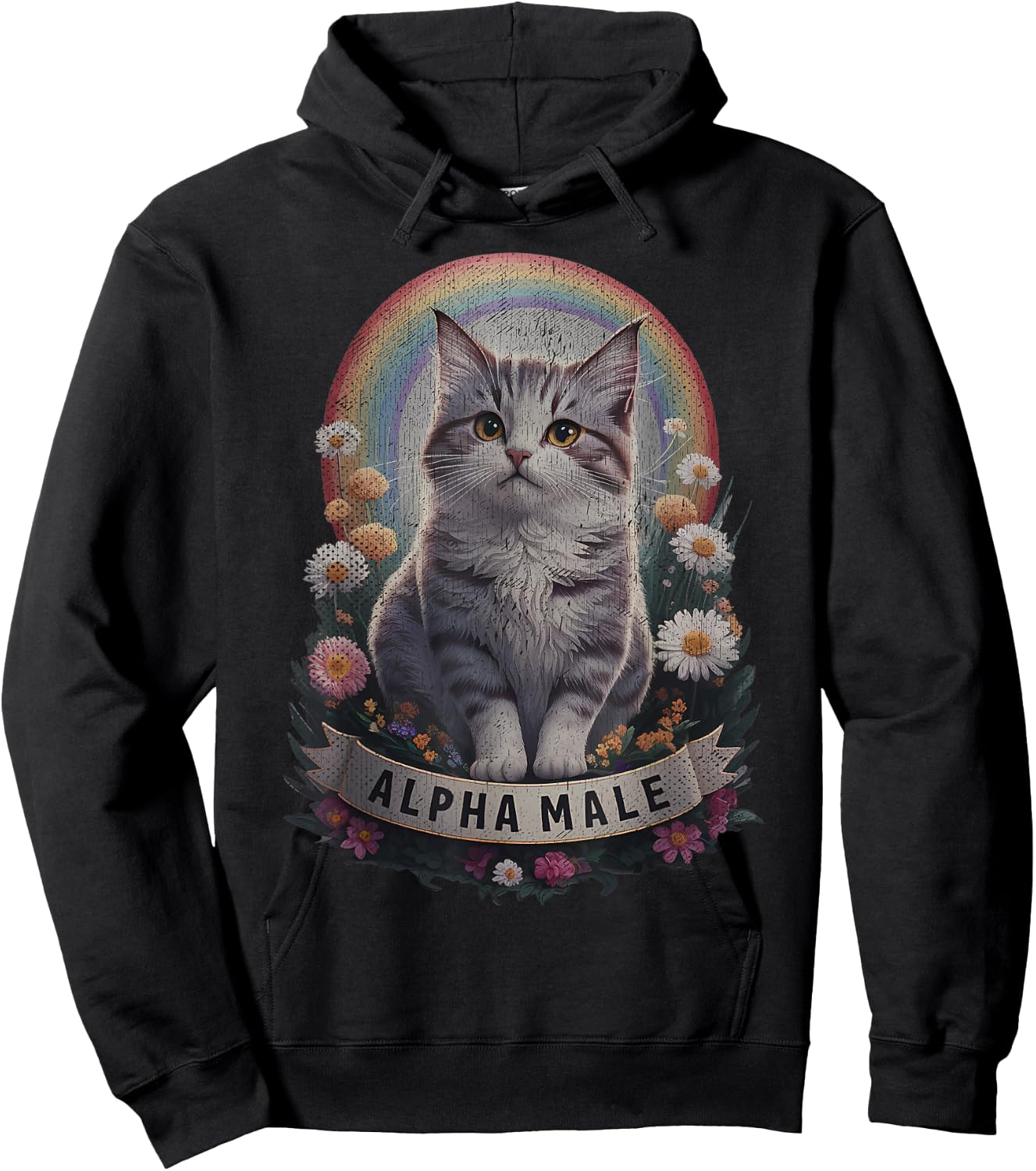 Cute Kitten For Male Alpha Male , Black, S Hoodie - Hoodie | Black