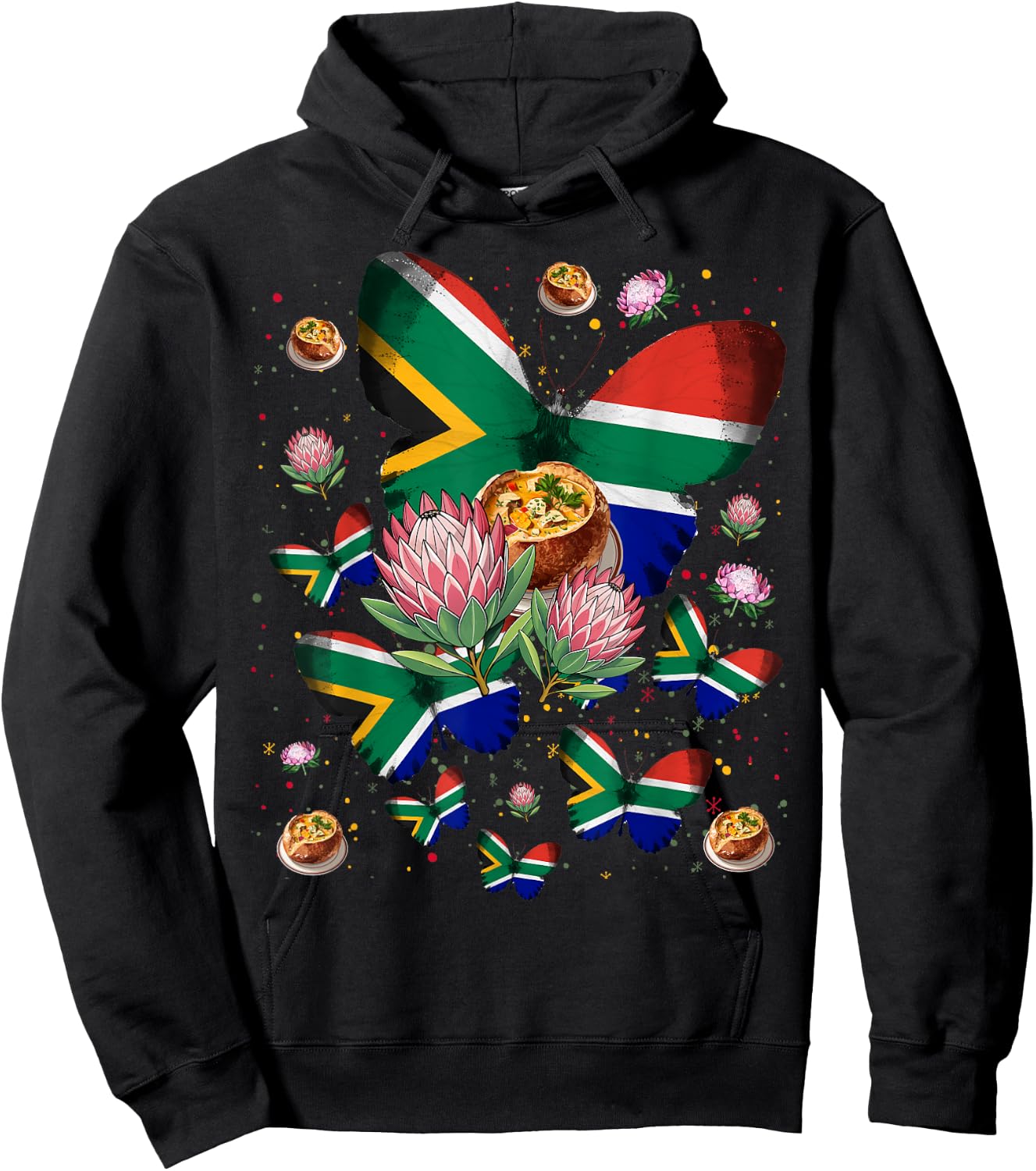 South Africa Flag , South Heritage - , Black, S Hoodie - Hoodie | Black