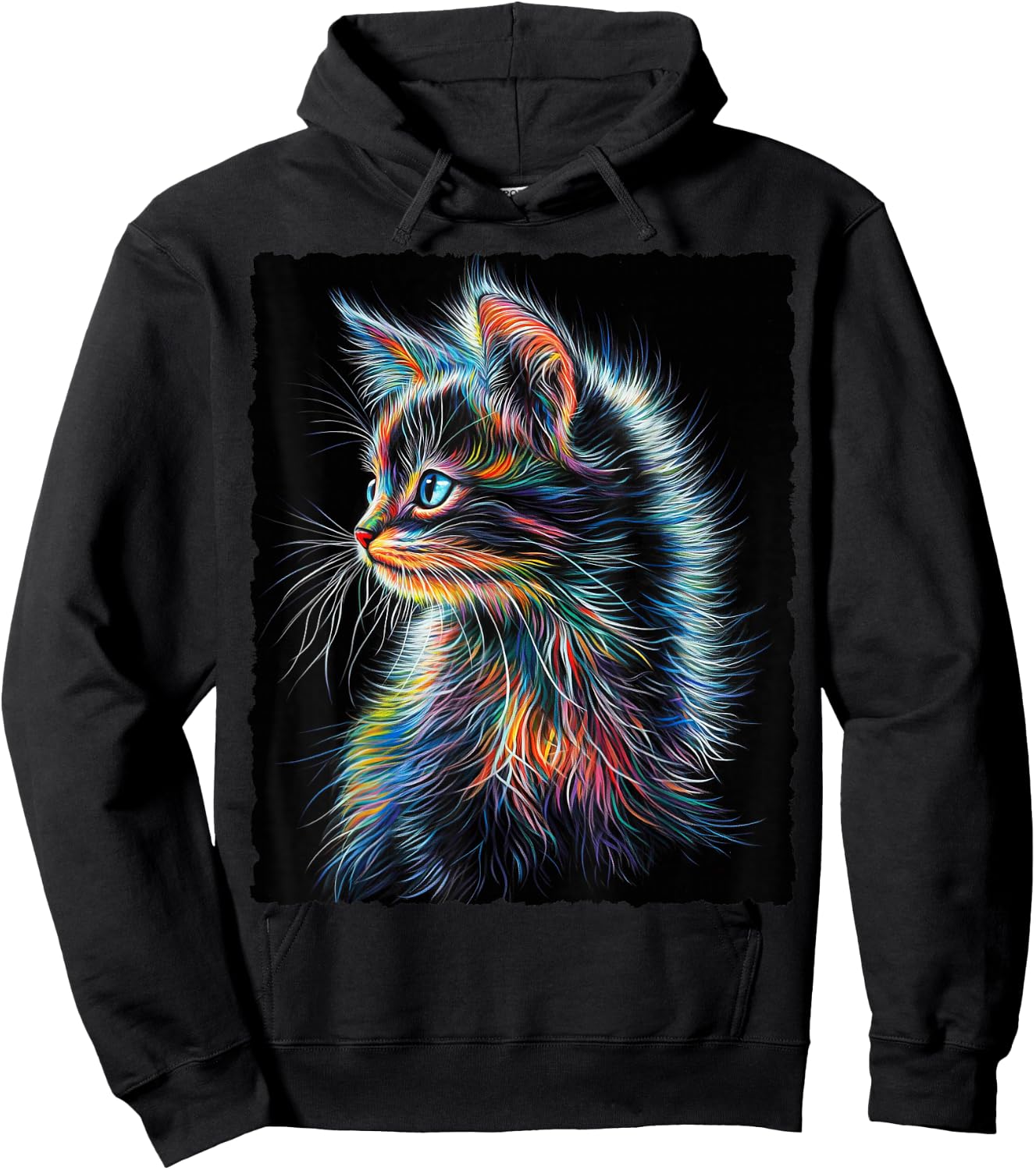 Süße bunte Baby Katze Fantasy Kunst Hoodie - Hoodie | Black