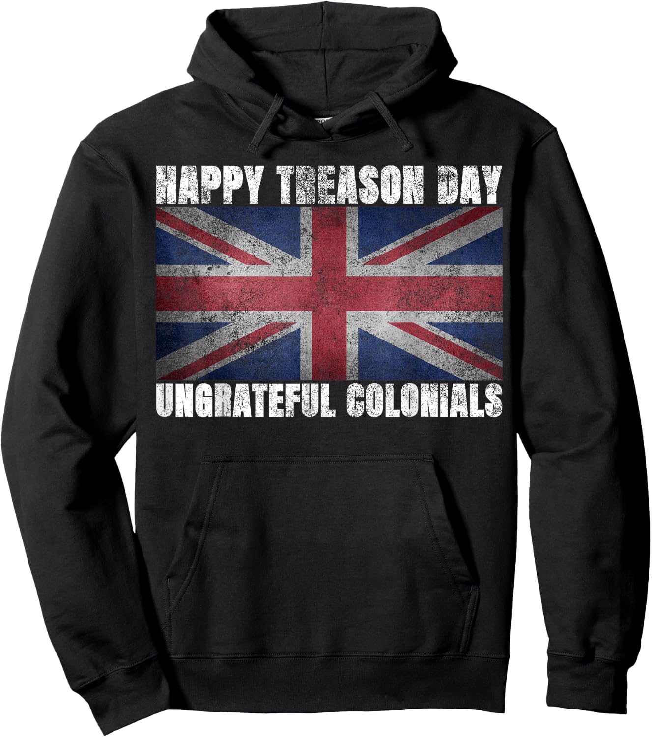 Happy Treason Day Ungrateful Colonials July 4th British Flag Kids Men Hoodie - Hoodie | Black