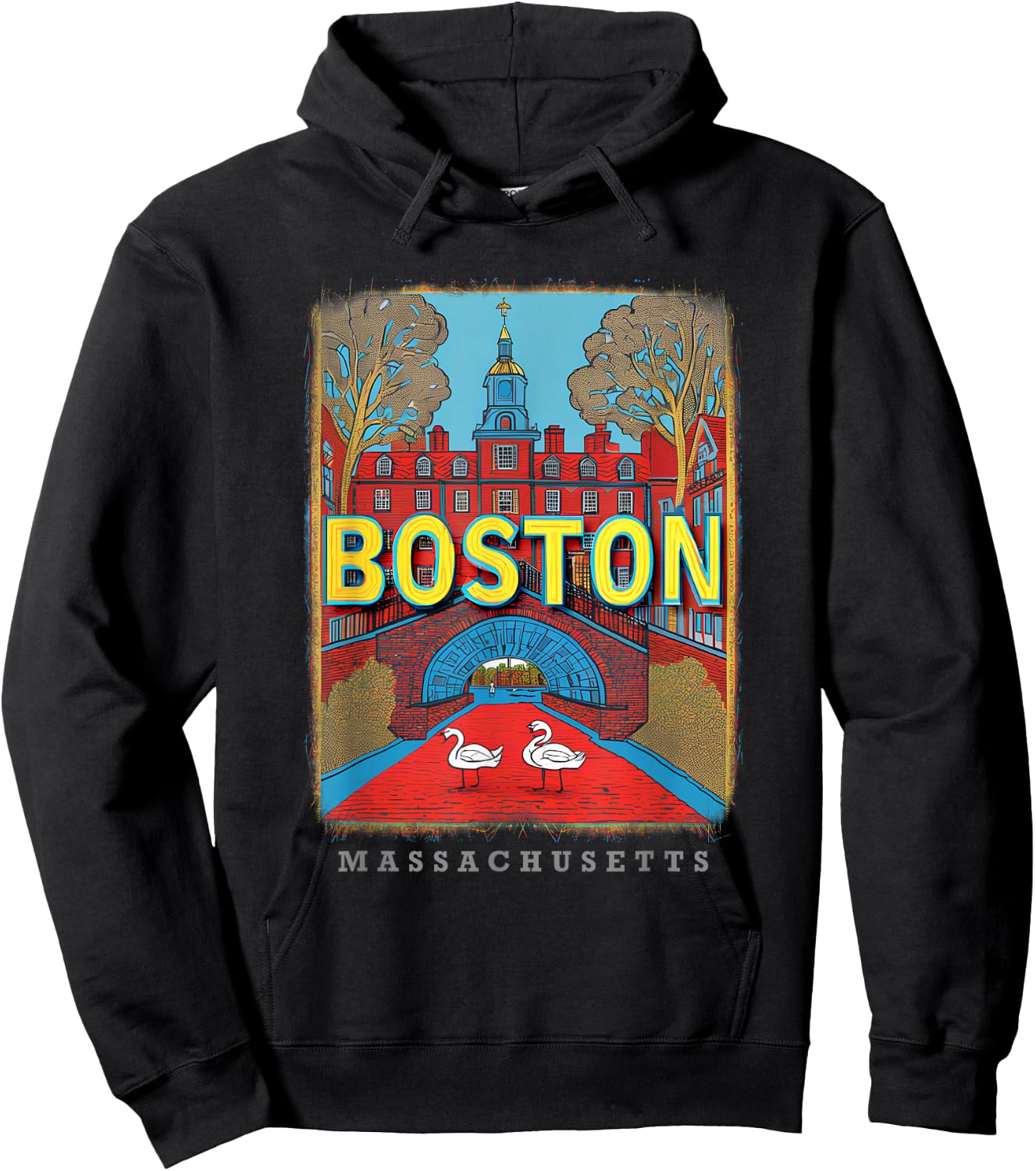 Boston Massachusetts MA Historic Beacon SD599 Hoodie - Hoodie | Black