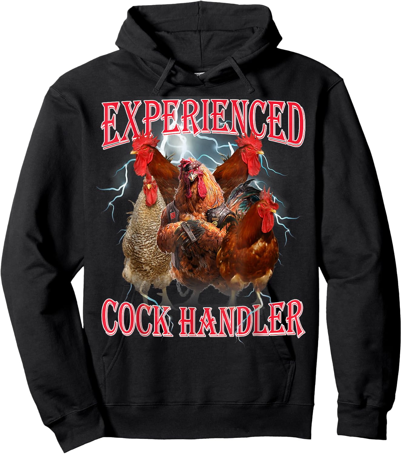 Experienced Cock Handler Adult Humor Inappropriate Funny Hoodie - Hoodie | Black