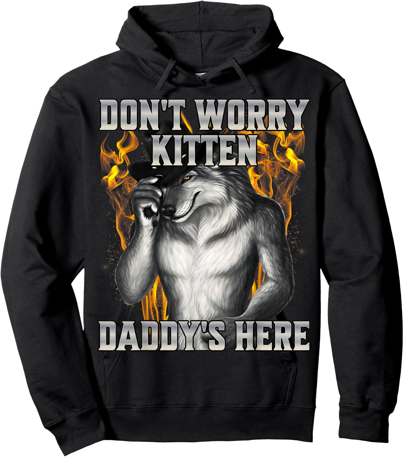Don't Worry Kitten Daddy's Here Hoodie - Hoodie | Black