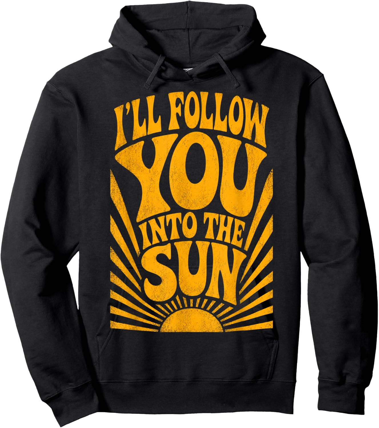 I'll Follow You into the Sun Summer Retro 90s Graphic Hoodie - Hoodie | Black