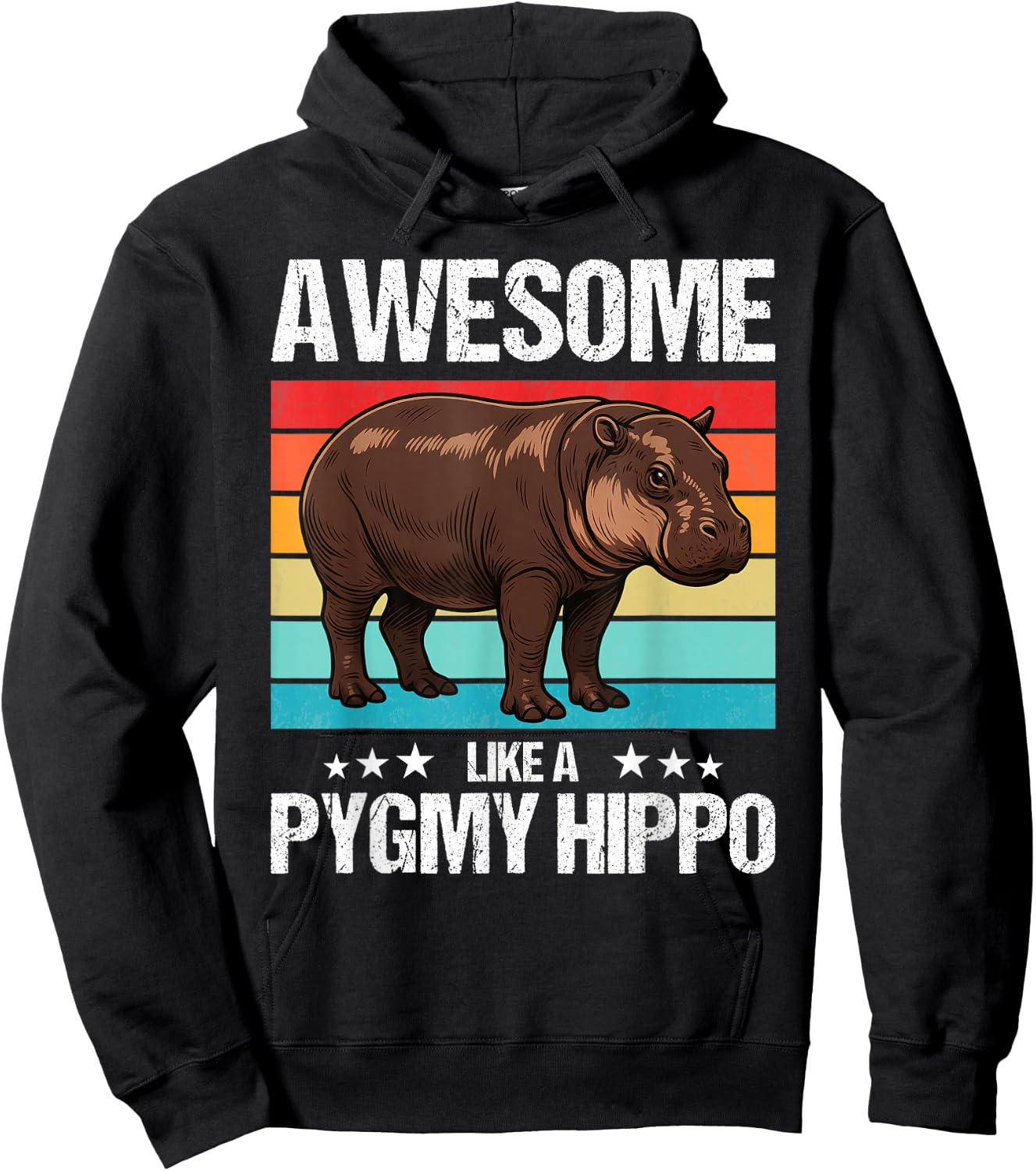Pygmy Hippos Awesome like a Pygmy Hippo Hoodie - Hoodie | Black