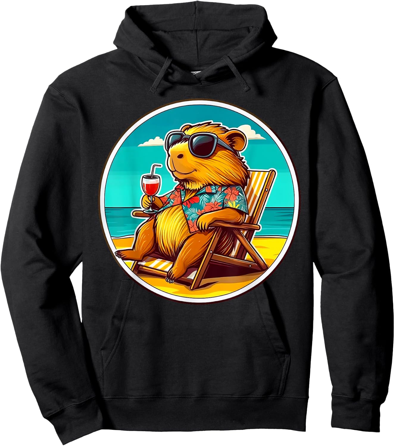 Cool Capybara Funny Capy Lover Men Women Teen Boys Kids Hoodie - Hoodie | Black