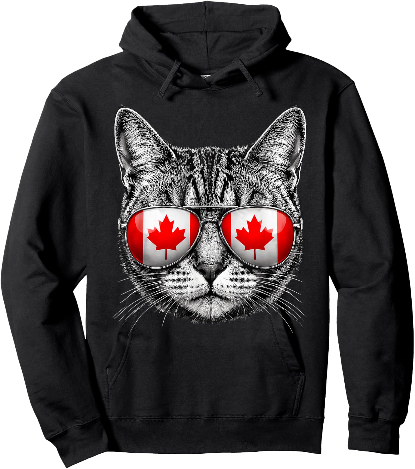 Canadian Cat Canada Flag Maple Leaf Pride Roots Hoodie - Hoodie | Black