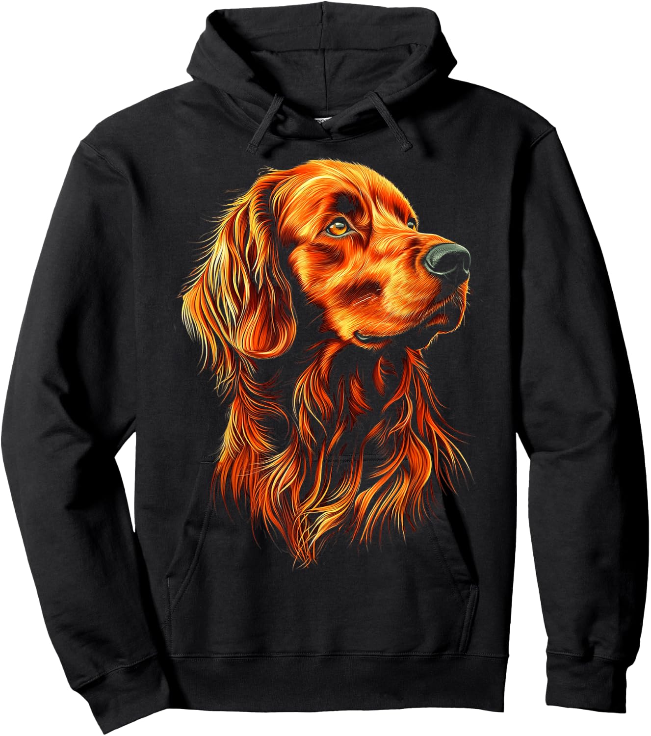 Irish Setter Dog Graphic Pet Art Irish Setter Hoodie - Hoodie | Black