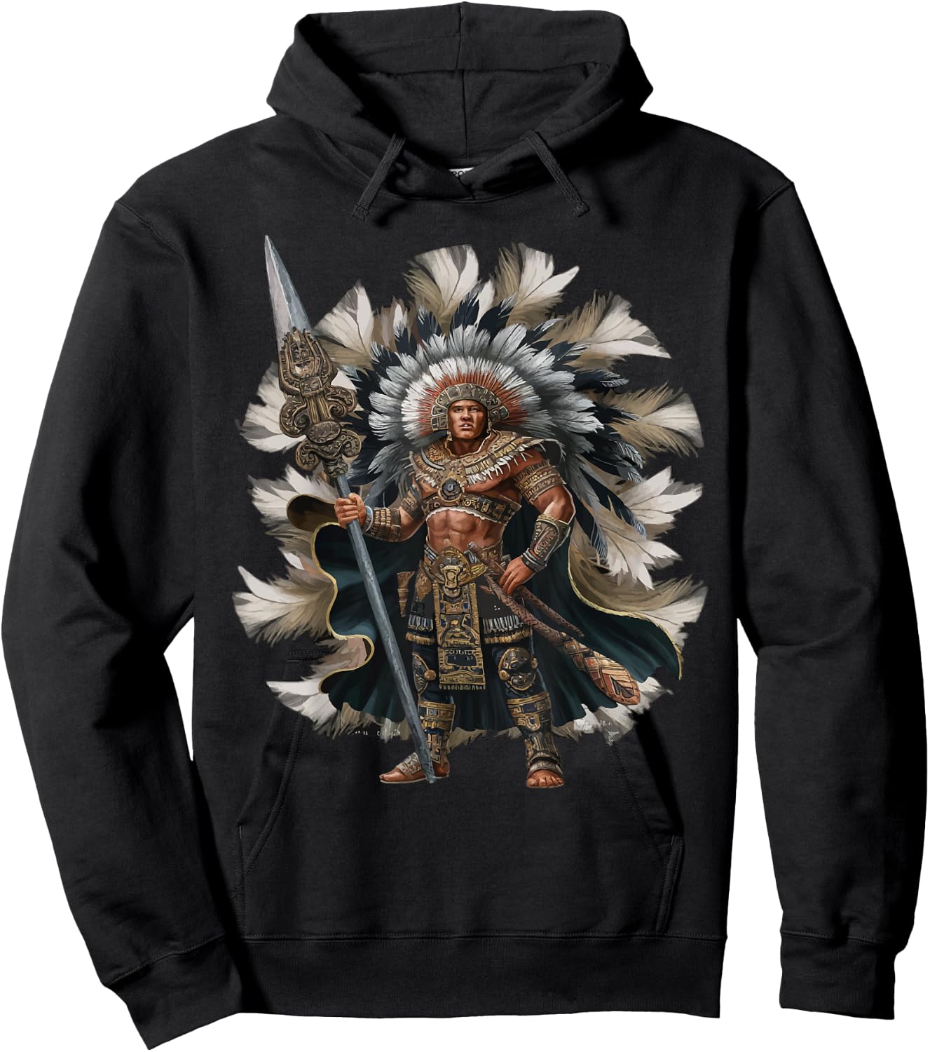 Aztec Warrior Mayan Indigenous Mexican Aztec Jaguar Hoodie - Hoodie | Black