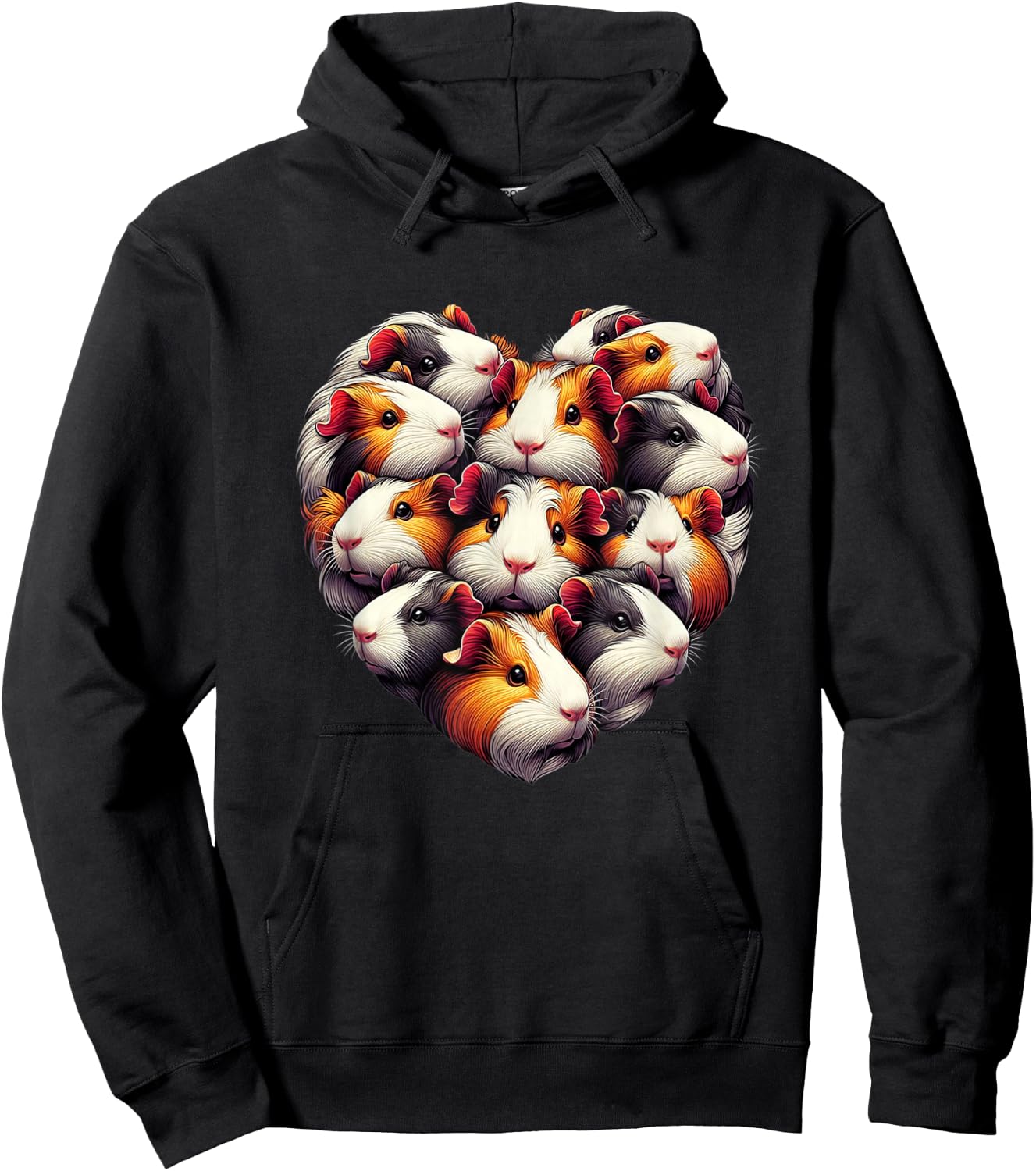 Guinea pigs Love Heart of Kids women Teen Girls Hoodie - Hoodie | Black