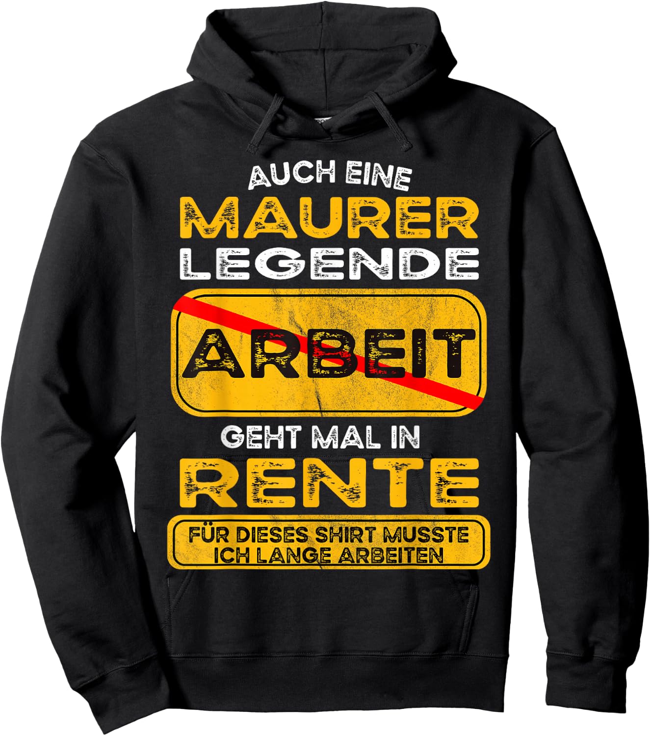 Maurer lustiges Rente Pension Ruhestand Rentner Hoodie - Hoodie | Black