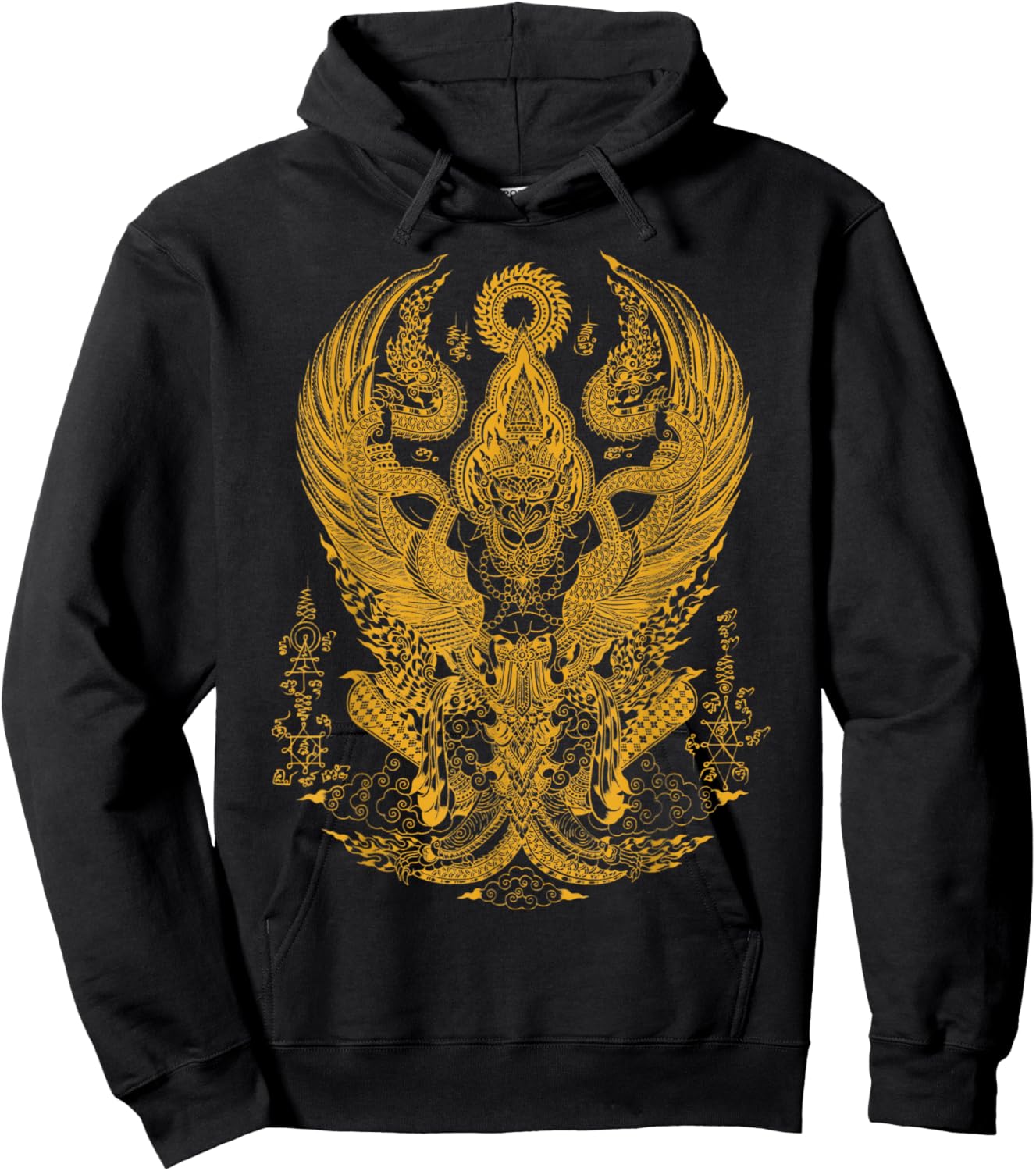 Thai Talisman Traditional Thailand Art MMA Muay Thai Hoodie - Hoodie | Black