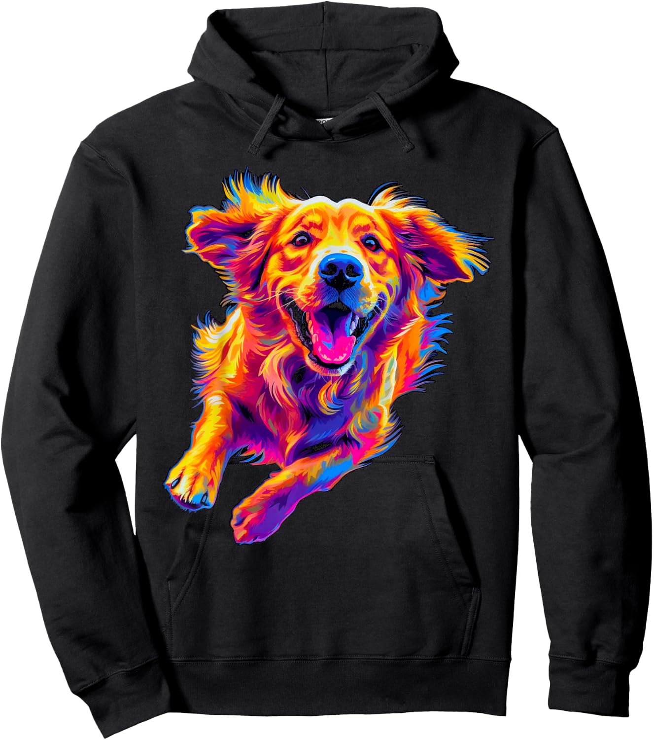 Art Design Funny Golden Retriever Dog Hoodie - Hoodie | Black
