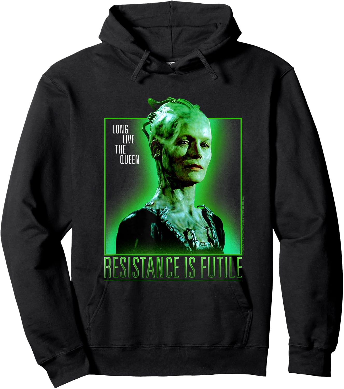 Star Trek: First Contact Day Long Live The Queen Borg Hoodie - Hoodie | Black