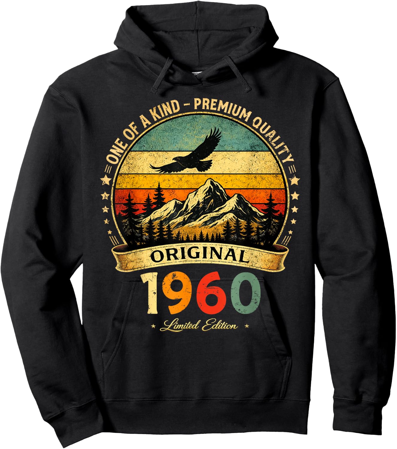 Cadeau Anniversaire 66 Ans Homme/Femme Vintage 1960 Année 66 Hoodie - Hoodie | Black