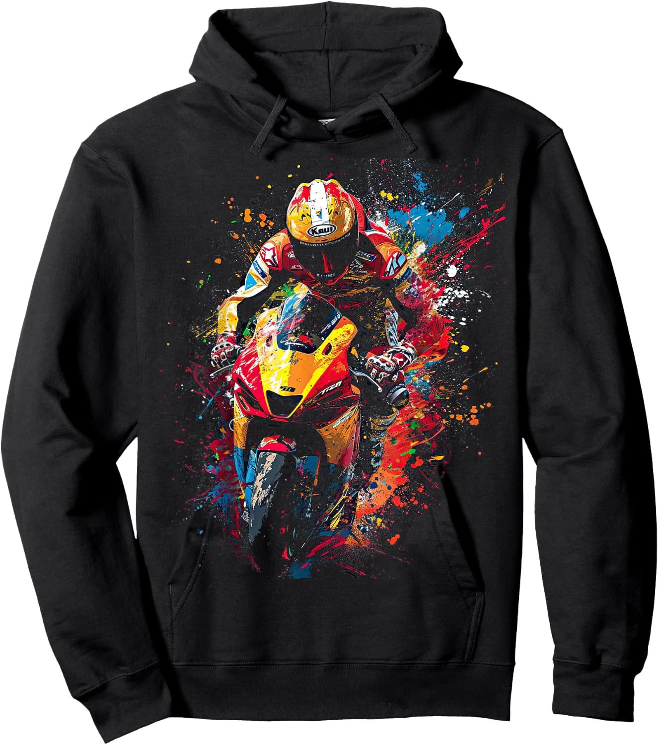 Motorrad farbiges motocross Design für Jungen Hoodie - Hoodie | Black