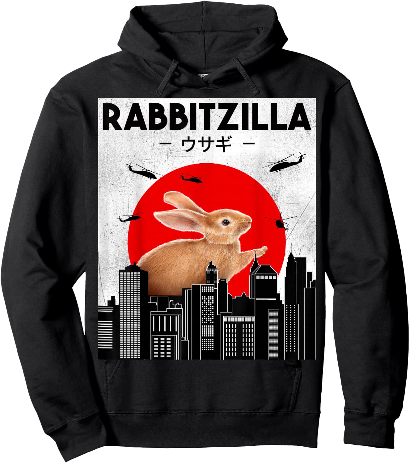 Rabbit Lover, Rabbitzilla, Rabbit Owner, Bunny, Rabbit Hoodie - Hoodie | Black
