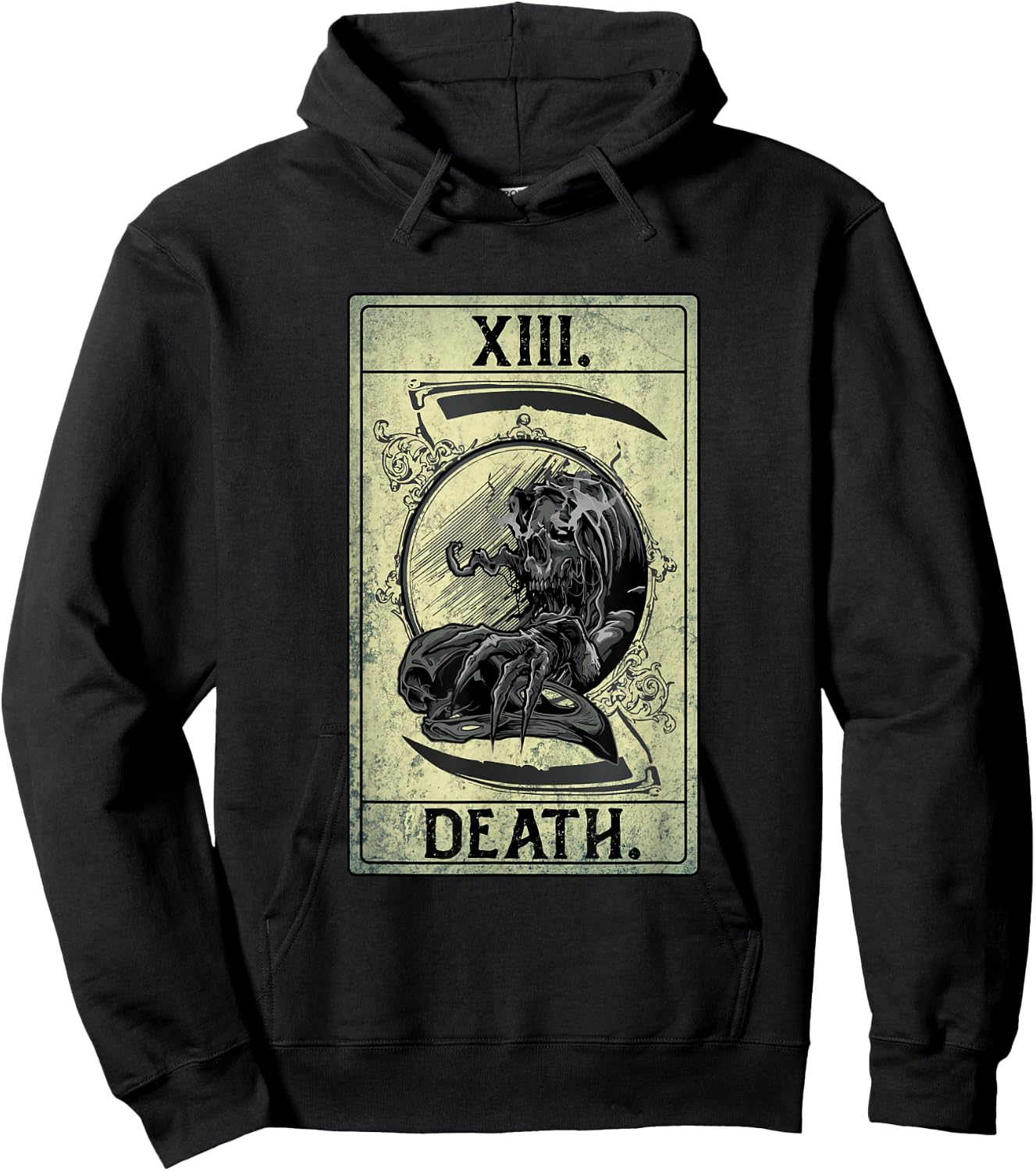 Death Tarot Card Xiii Shirt Psycho Occult Hoodie - Hoodie | Black