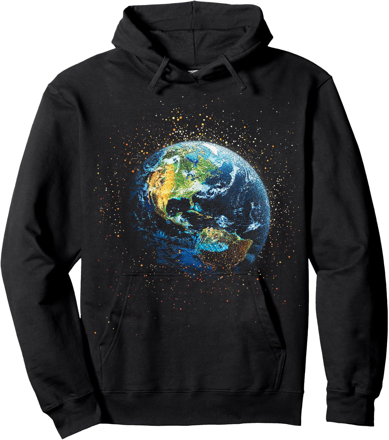 Earth Pointillism Hoodie - Hoodie | Black