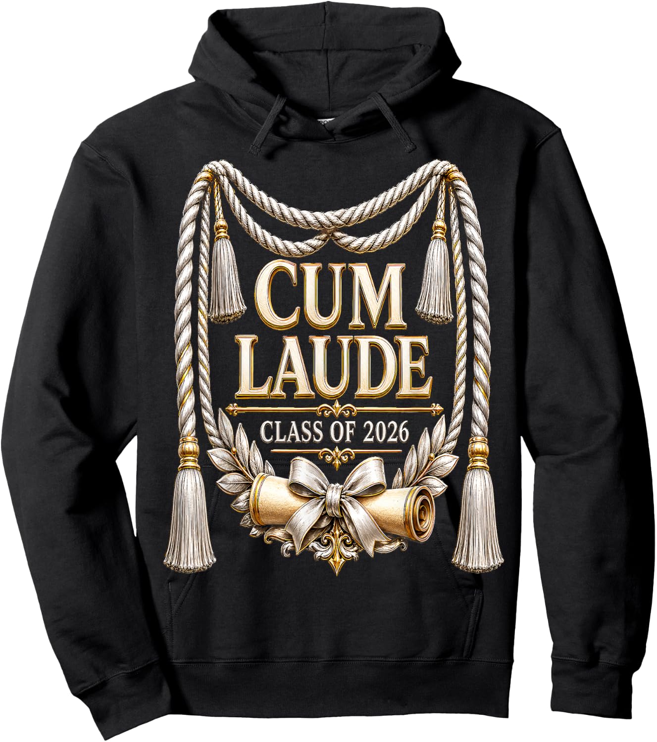 Cum Laude Graduate Class of 2026 Graduation Honors Design Hoodie - Hoodie | Black