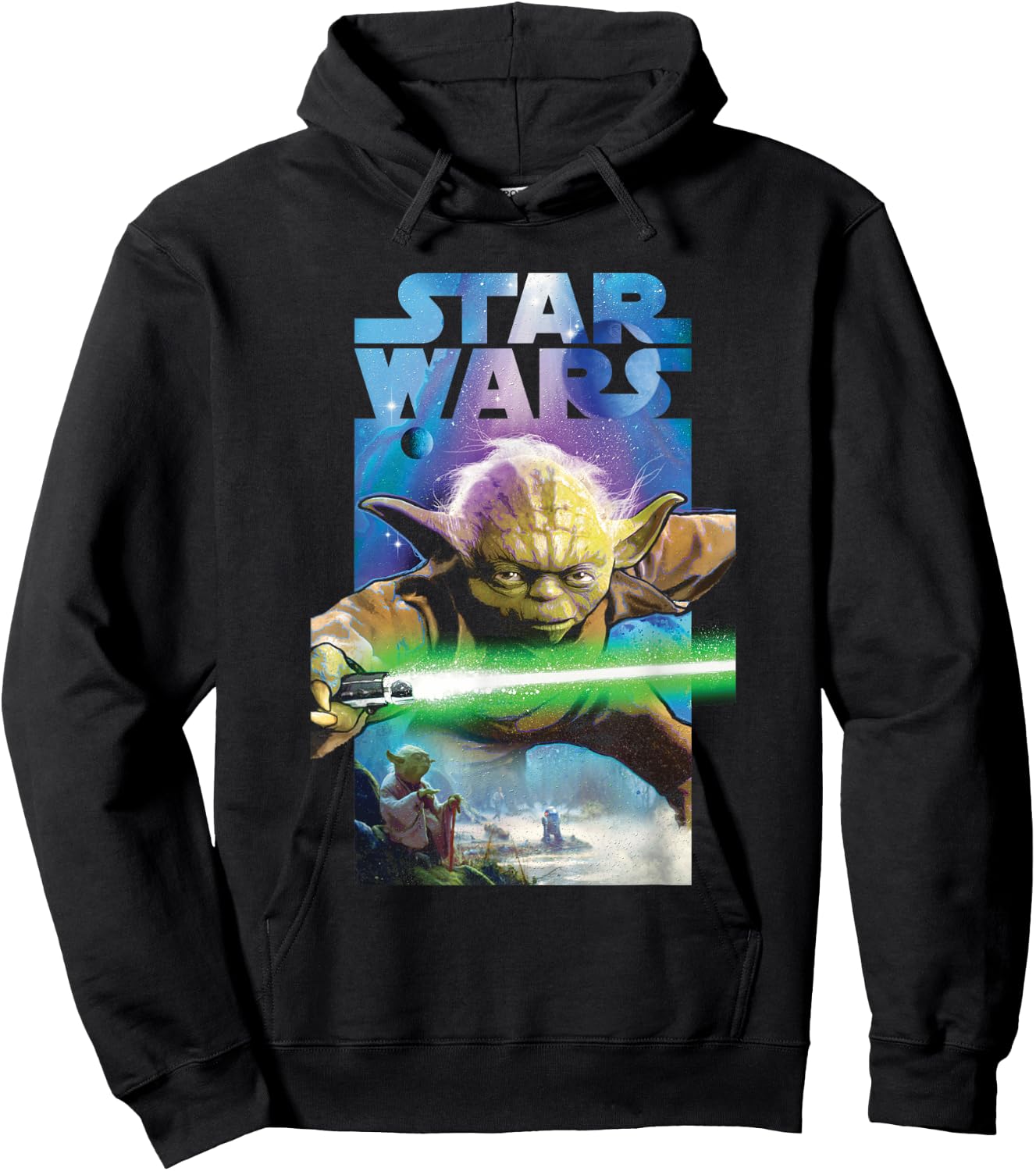 Star Wars Master Yoda Poster Hoodie - Hoodie | Black