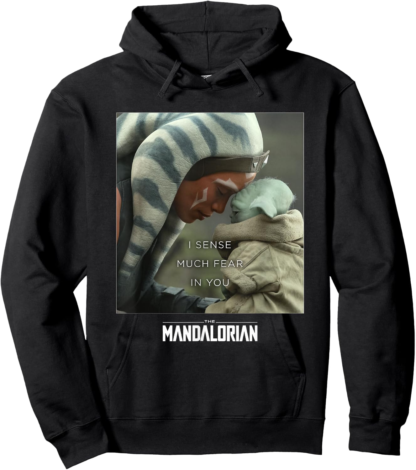 Star Wars: The Mandalorian Ahsoka & The Child I Sense Fear Hoodie - Hoodie | Black