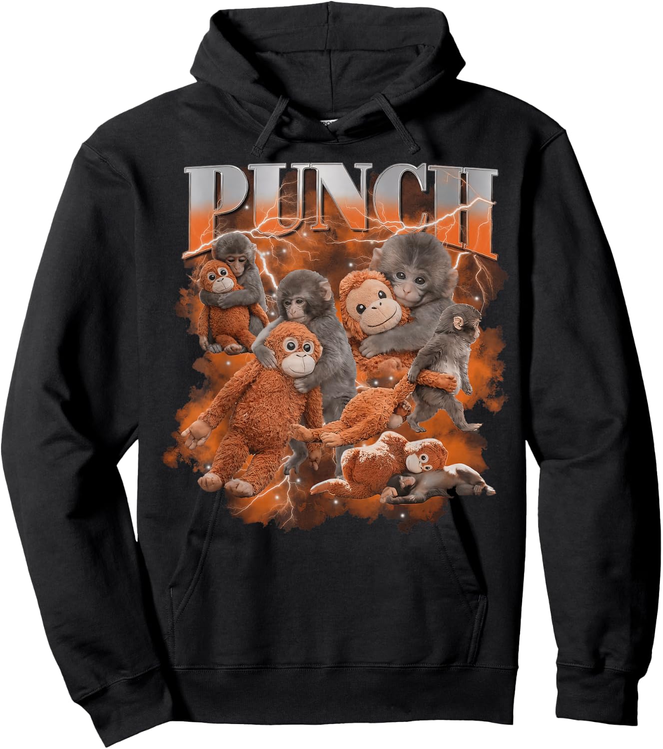 Bootleg Baby Monkey Punch Hoodie - Hoodie | Black