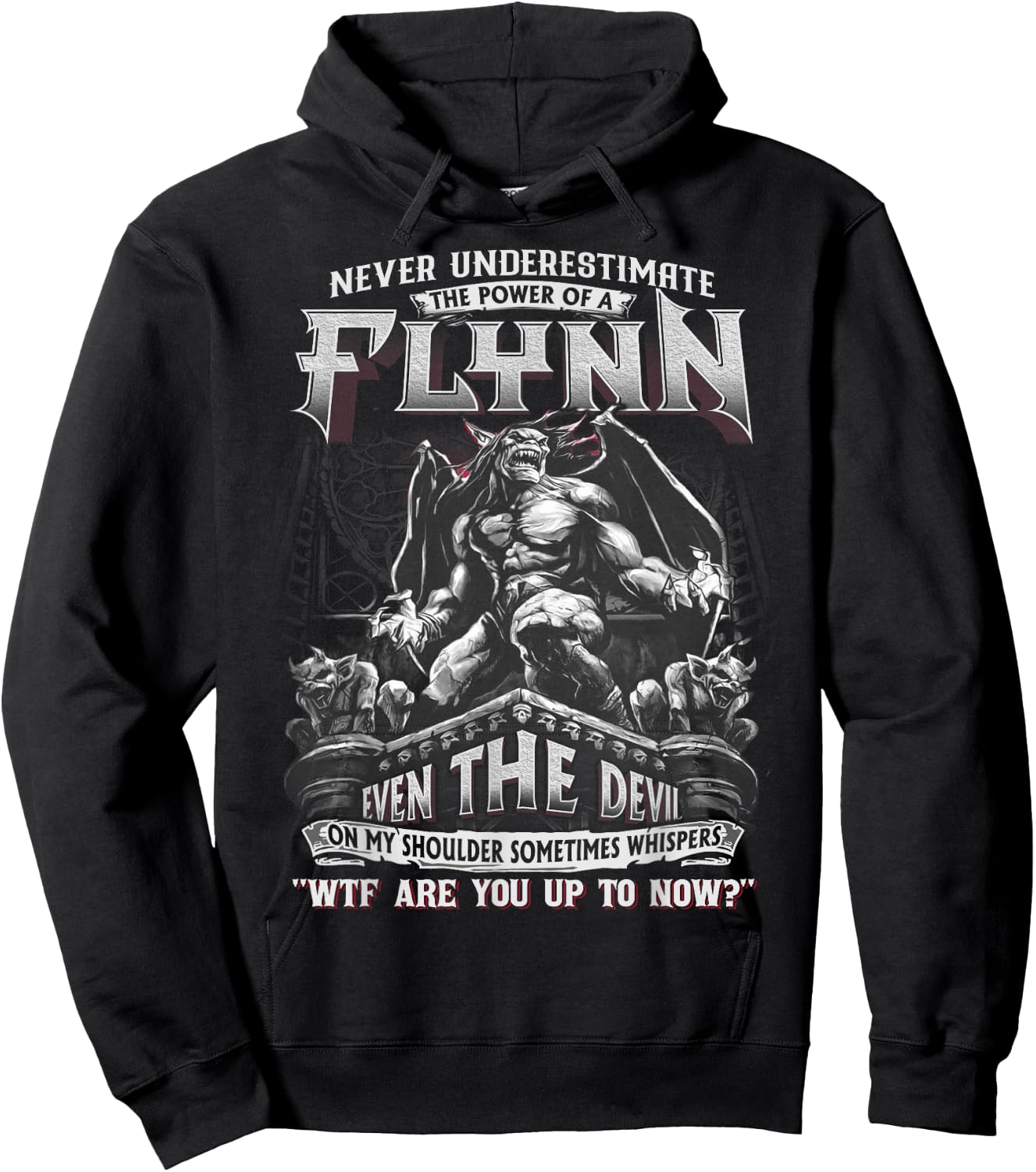 Flynn - Never Underestimate The Power Of A Flynn Hoodie - Hoodie | Black