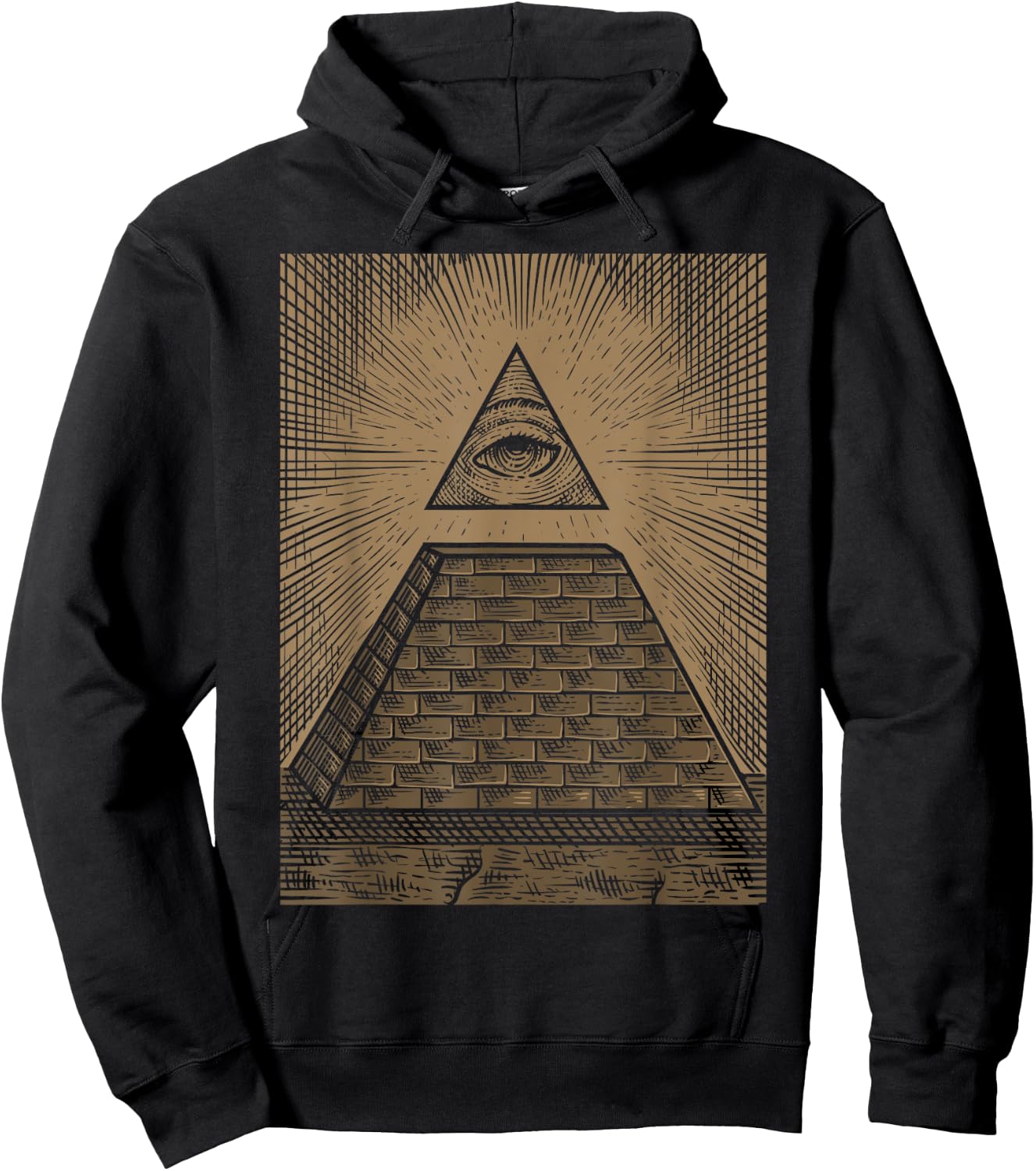 Illuminati Pyramid All Seeing Eye , Black, S Hoodie - Hoodie | Black