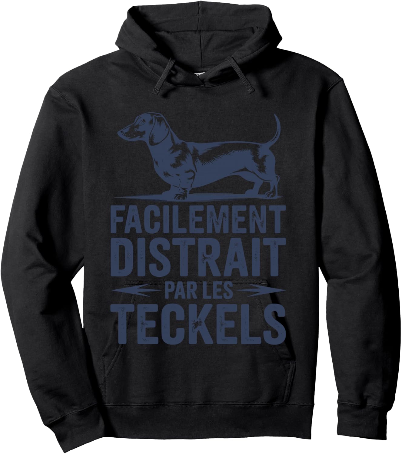 Humour Dachshund Dog Boy Man Distracted by Dachshunds Hoodie - Hoodie | Black