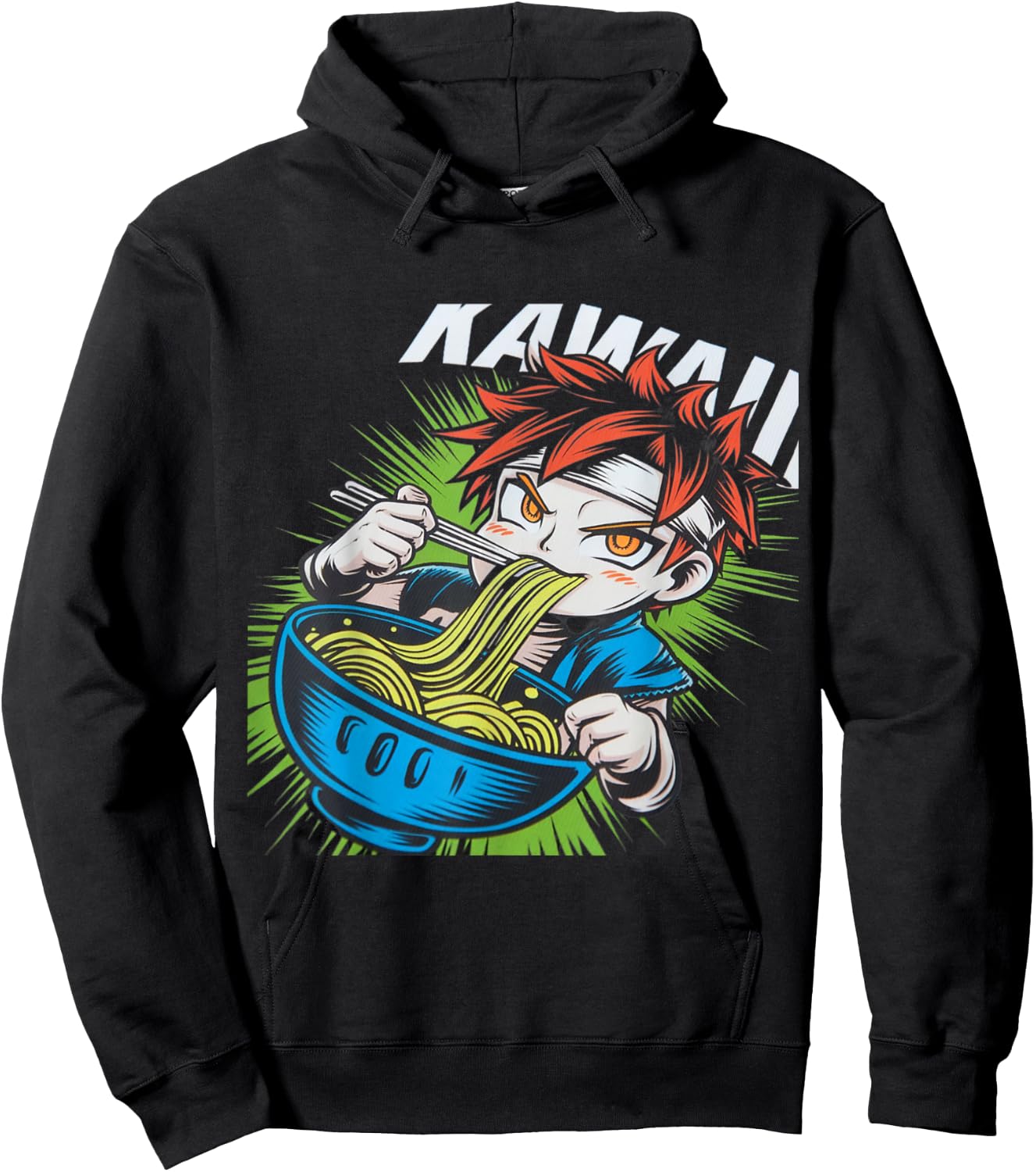 Cool Cute Ramen Shirt Ramen Food Wars Anime Design Hoodie - Hoodie | Black
