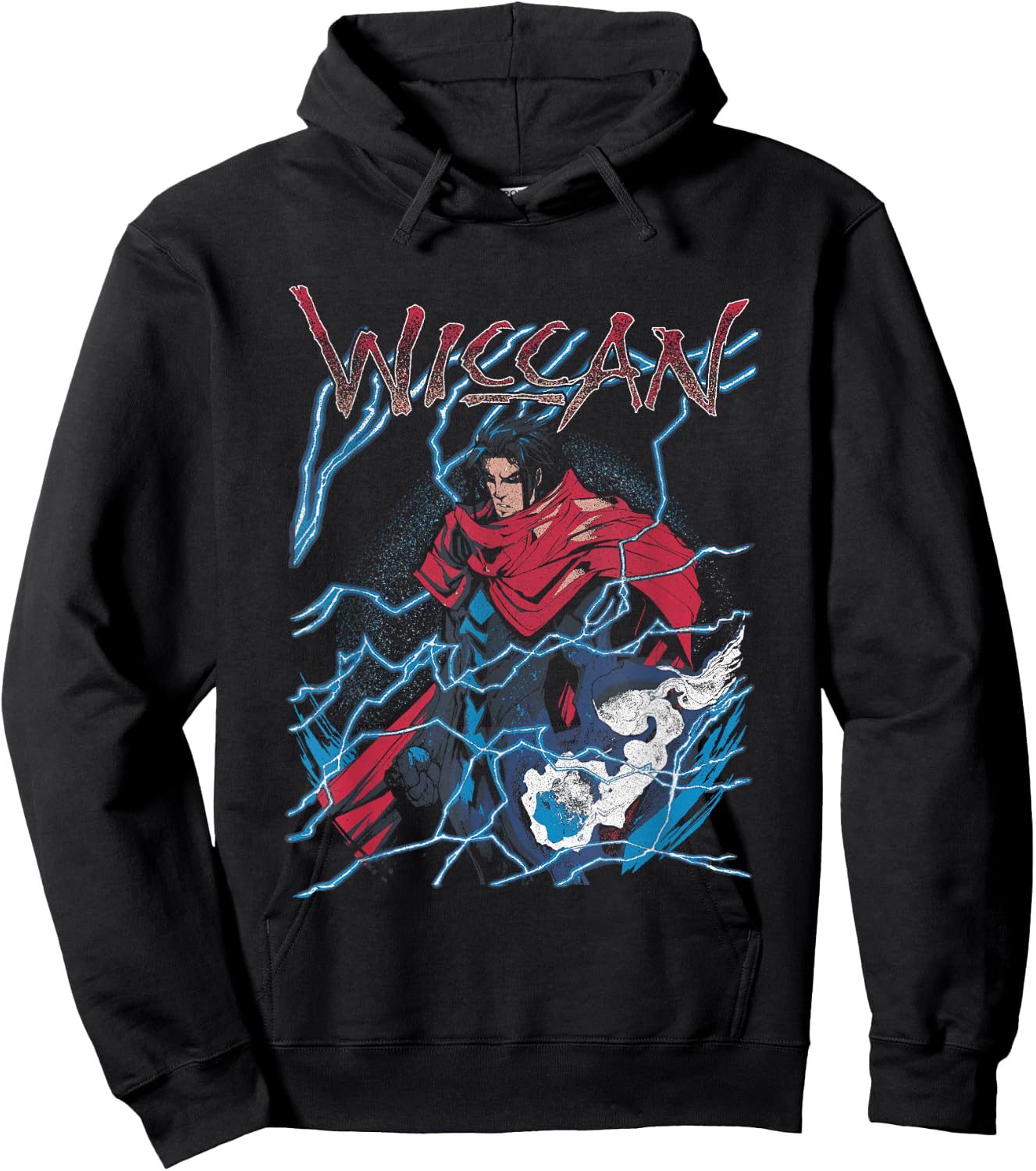 Marvel Universe Classic We Get Wiccan Retro Big Chest Poster Hoodie - Hoodie | Black
