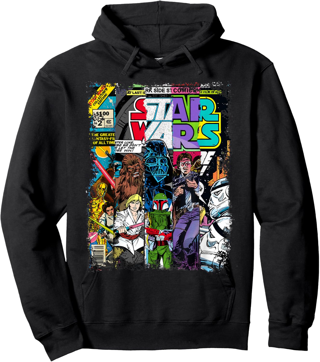Star Wars Characters Comic Book Covers Hoodie - Hoodie | Black