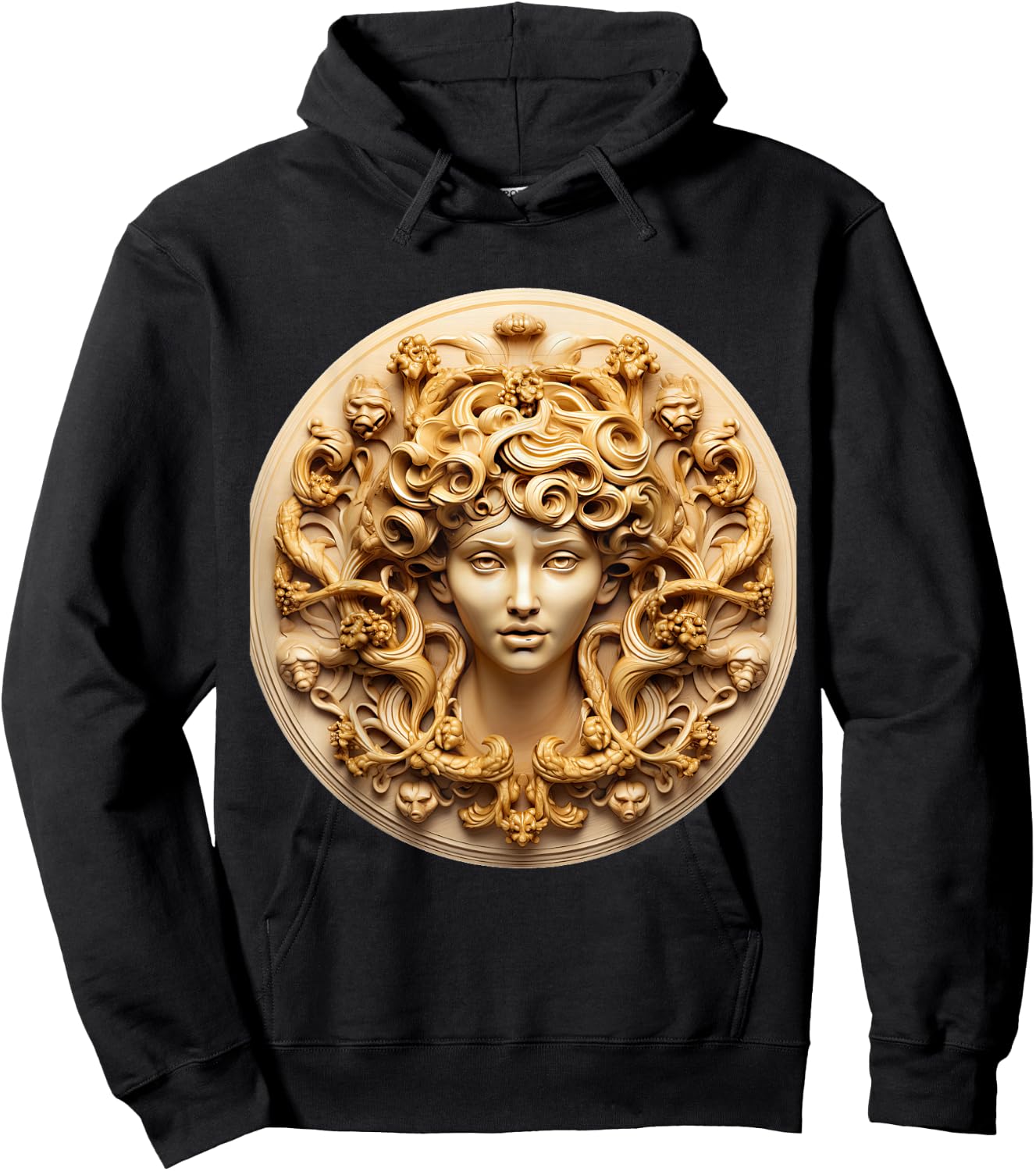 Medusahead Greek Mythology Ancient Snake Hair Hoodie - Hoodie | Black